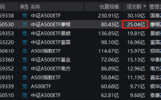 谁是上交所A500ETF流动性之王？招商A500指数ETF（560610）累计11次获得日成交额第一名