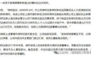 湘财证券董事长举报原财务总监和人力资源总经理职务侵占上海个税返还500万！