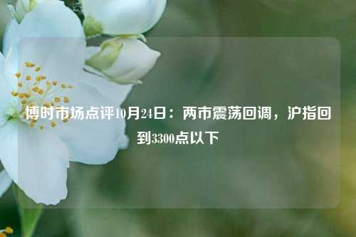 博时市场点评10月24日：两市震荡回调，沪指回到3300点以下