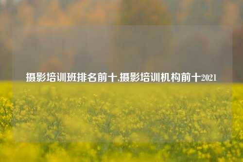 摄影培训班排名前十,摄影培训机构前十2021