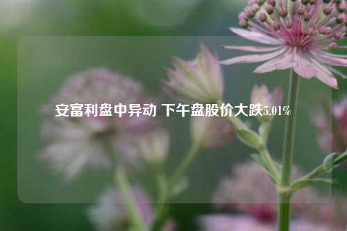 安富利盘中异动 下午盘股价大跌5.01%