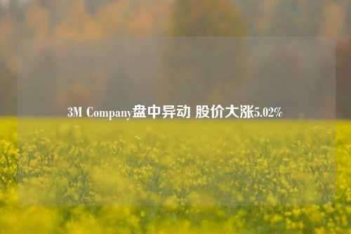 3M Company盘中异动 股价大涨5.02%